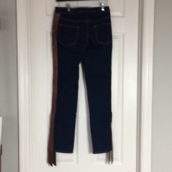 Christian DIOR lambskin jeans leather DIOR print detail US 2 FR 34 Made in Italy - Picture 14 of 15